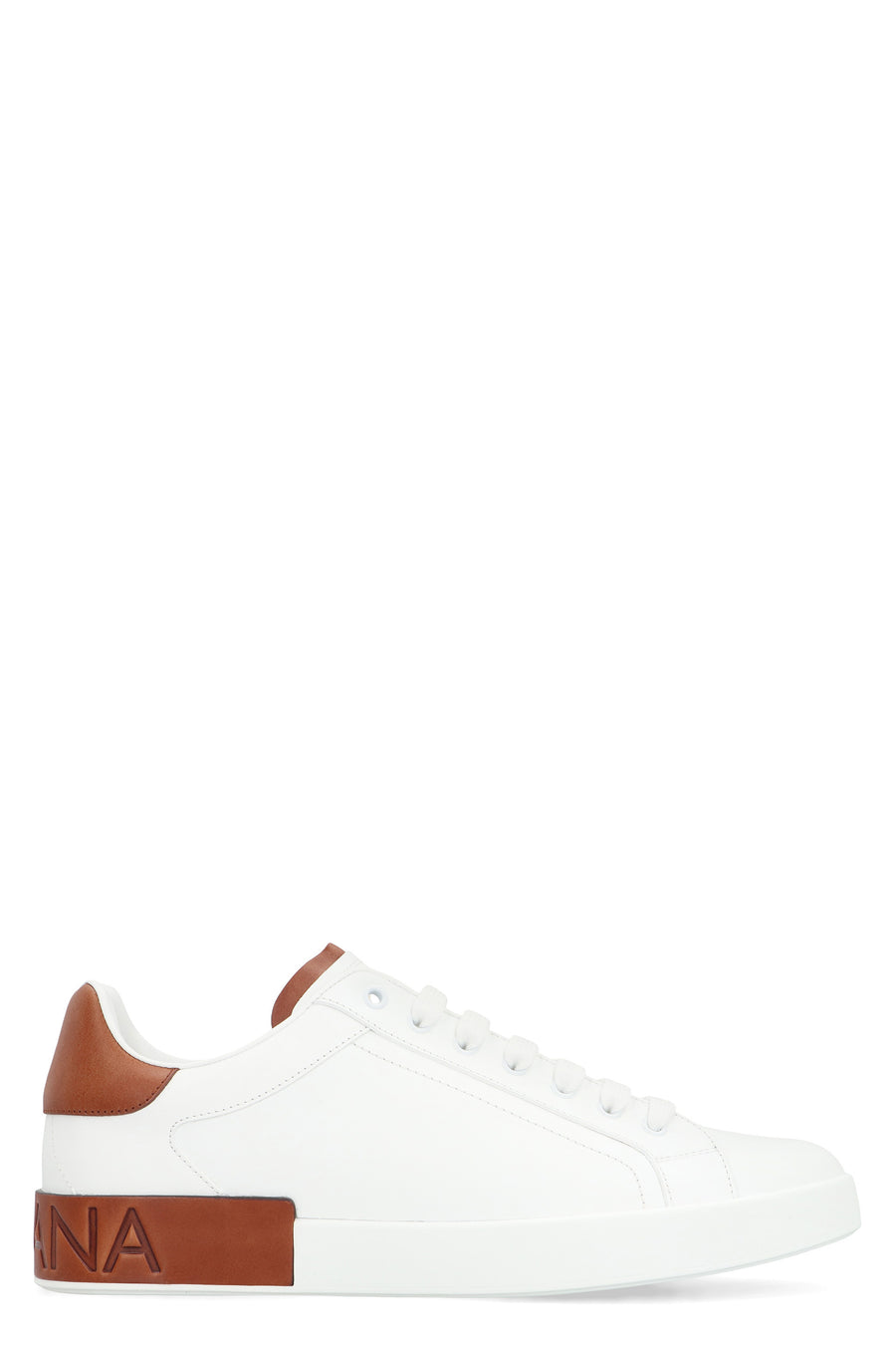 Dolce & Gabbana Portofino Leather Sneakers White Calf Trainers