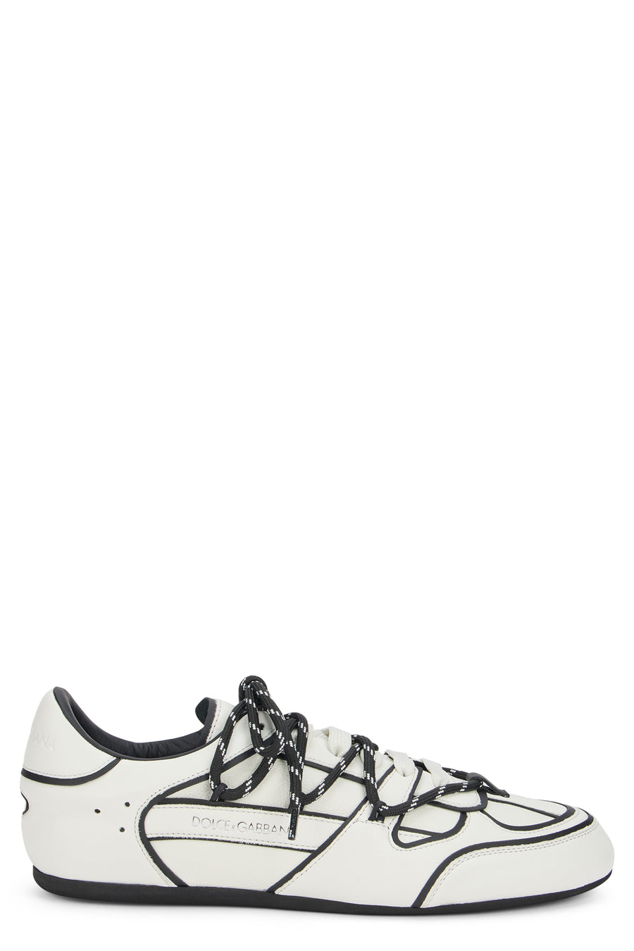 Sneakers Capri White And Black Leather White/black Calfskin Trainers