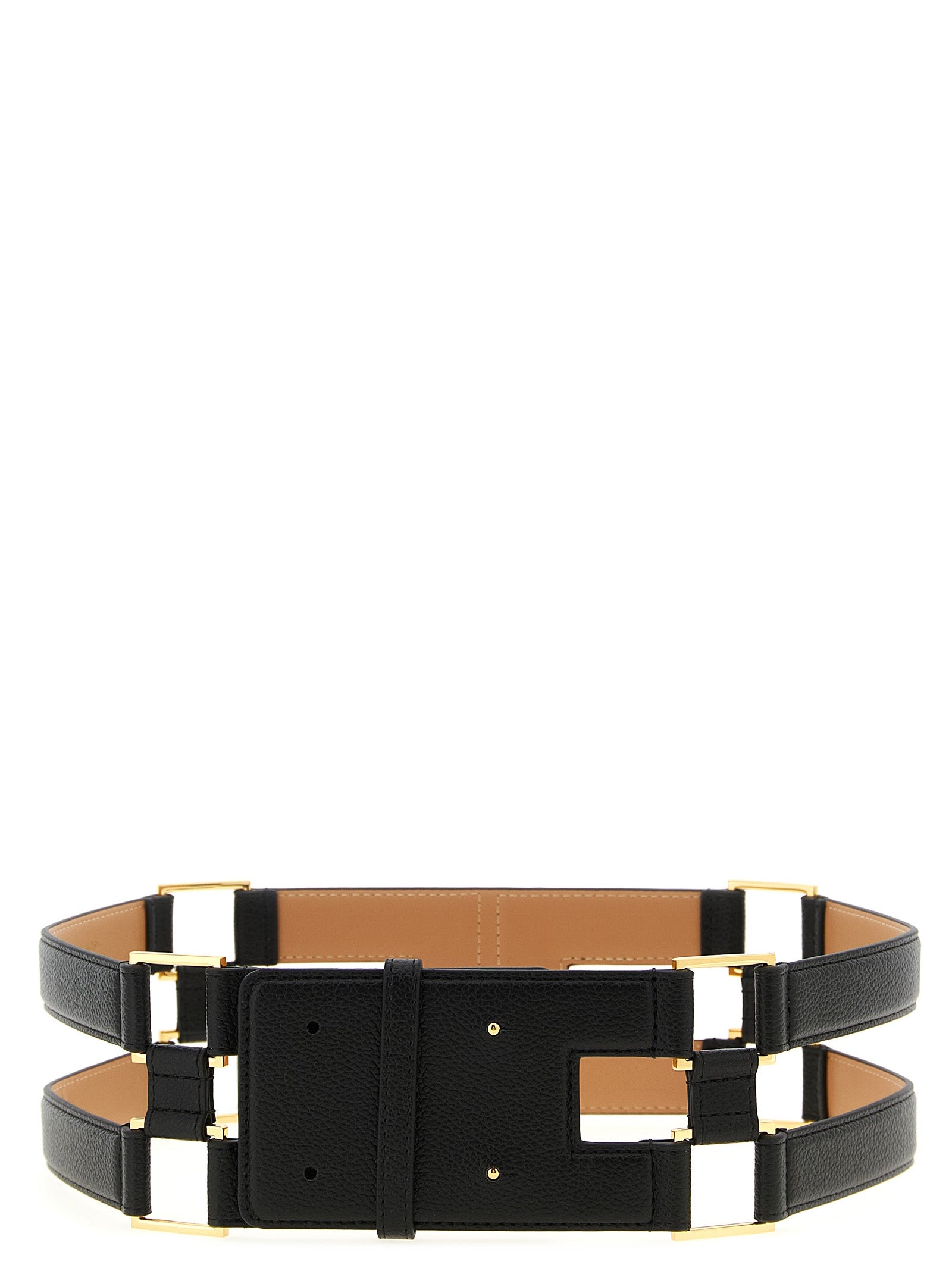 Double band belt Black Polyurethane