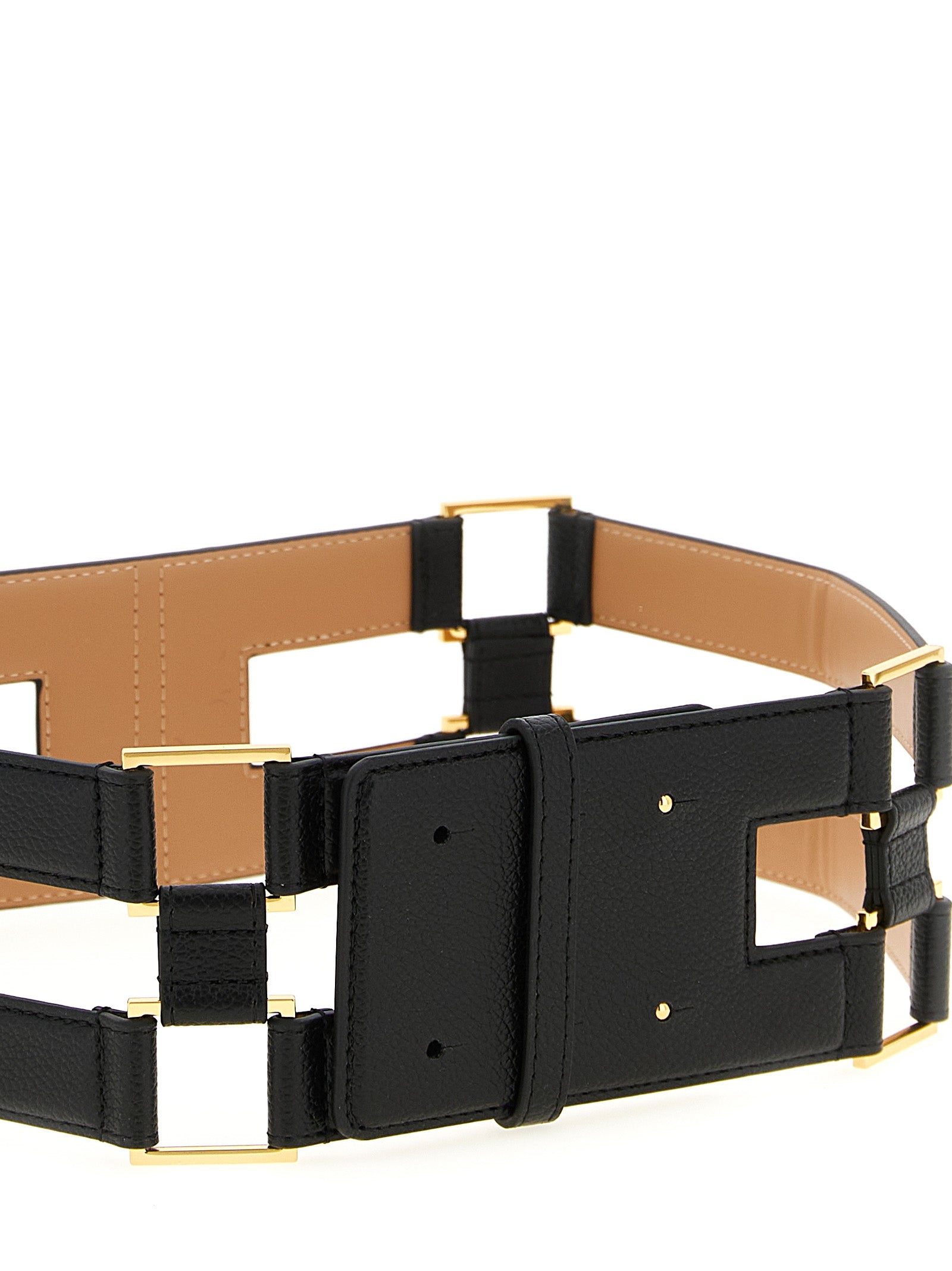 Double band belt Black Polyurethane
