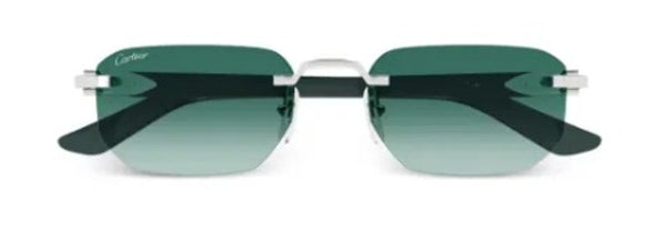 Cartier - Ct0622s Smooth Platinum Finish Métal Sunglasses