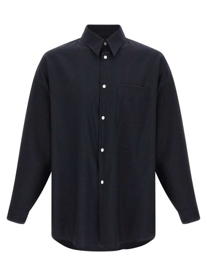Tropical wool shirt Blue Virgin Shirt, Blouse
