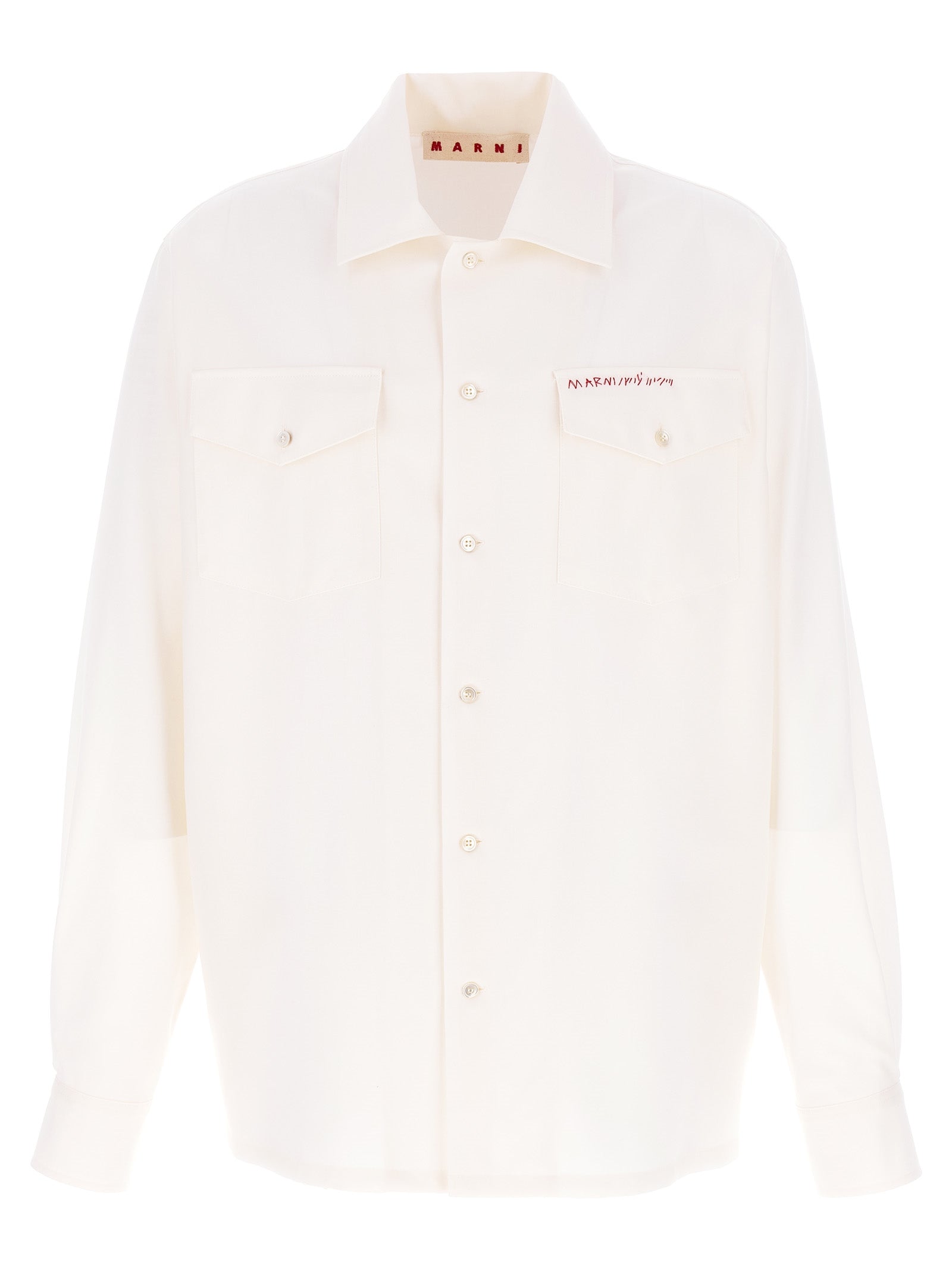 Tropical Wool shirt White Virgin Shirt, Blouse