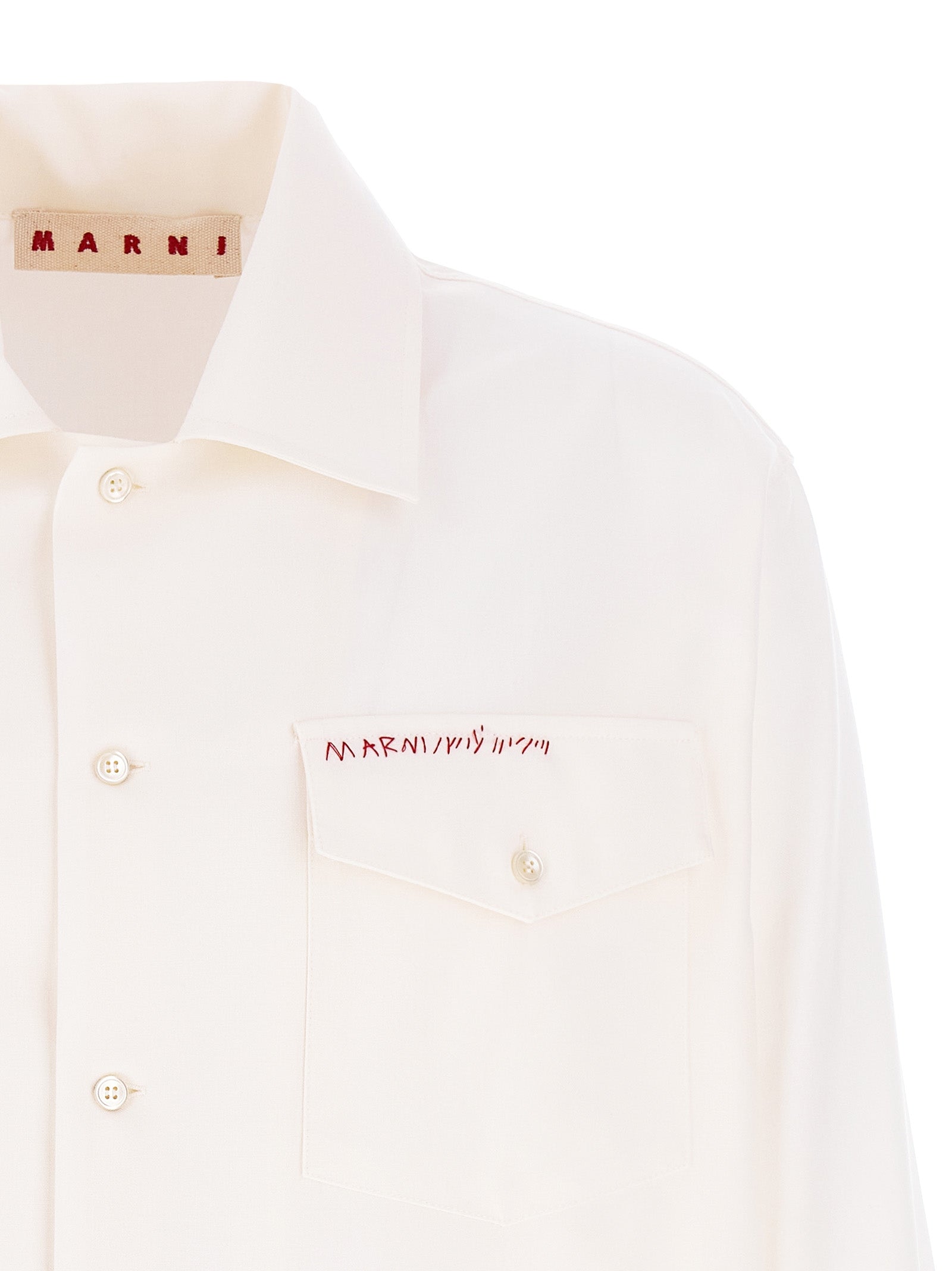 Tropical Wool shirt White Virgin Shirt, Blouse