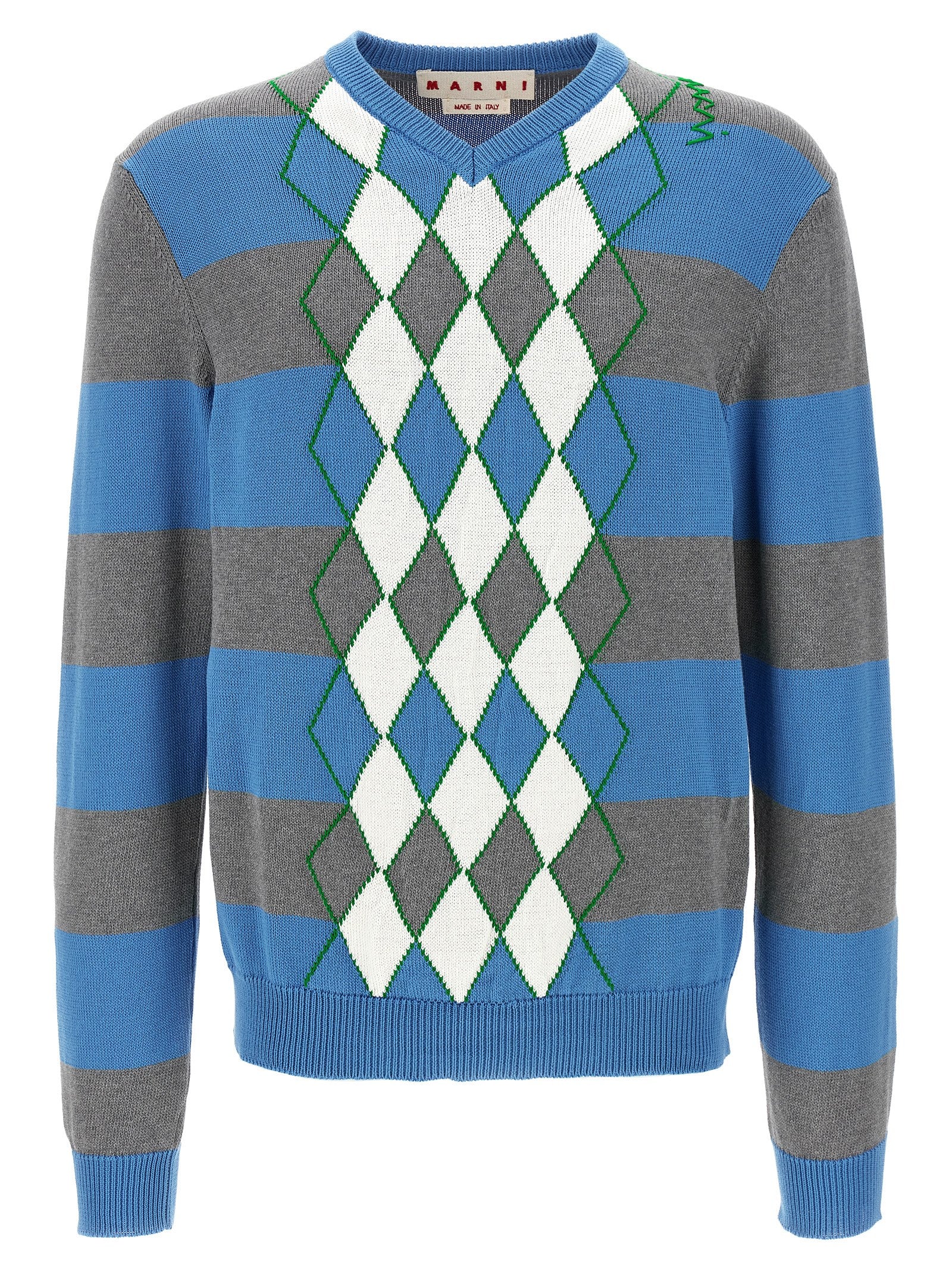 Argyle sweater Multicolor Cotton Sweater, Cardigans