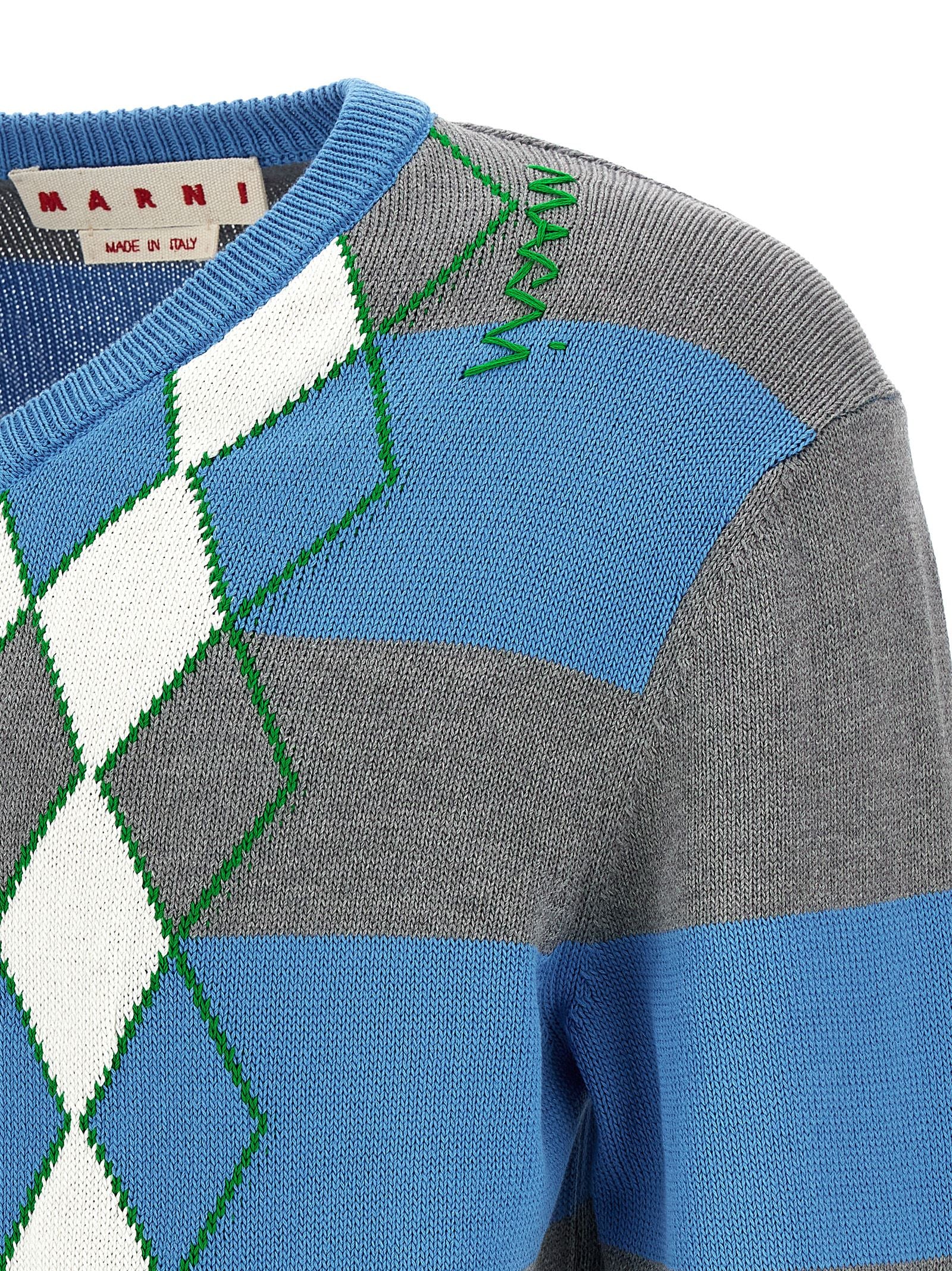 Argyle sweater Multicolor Cotton Sweater, Cardigans