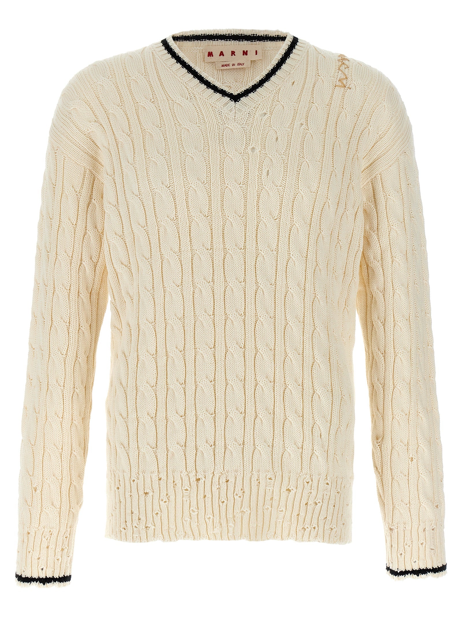 V neckline sweater White Cotton Sweater, Cardigans