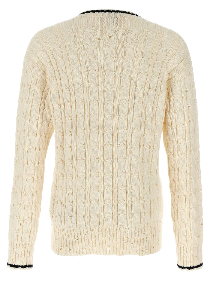 V neckline sweater White Cotton Sweater, Cardigans
