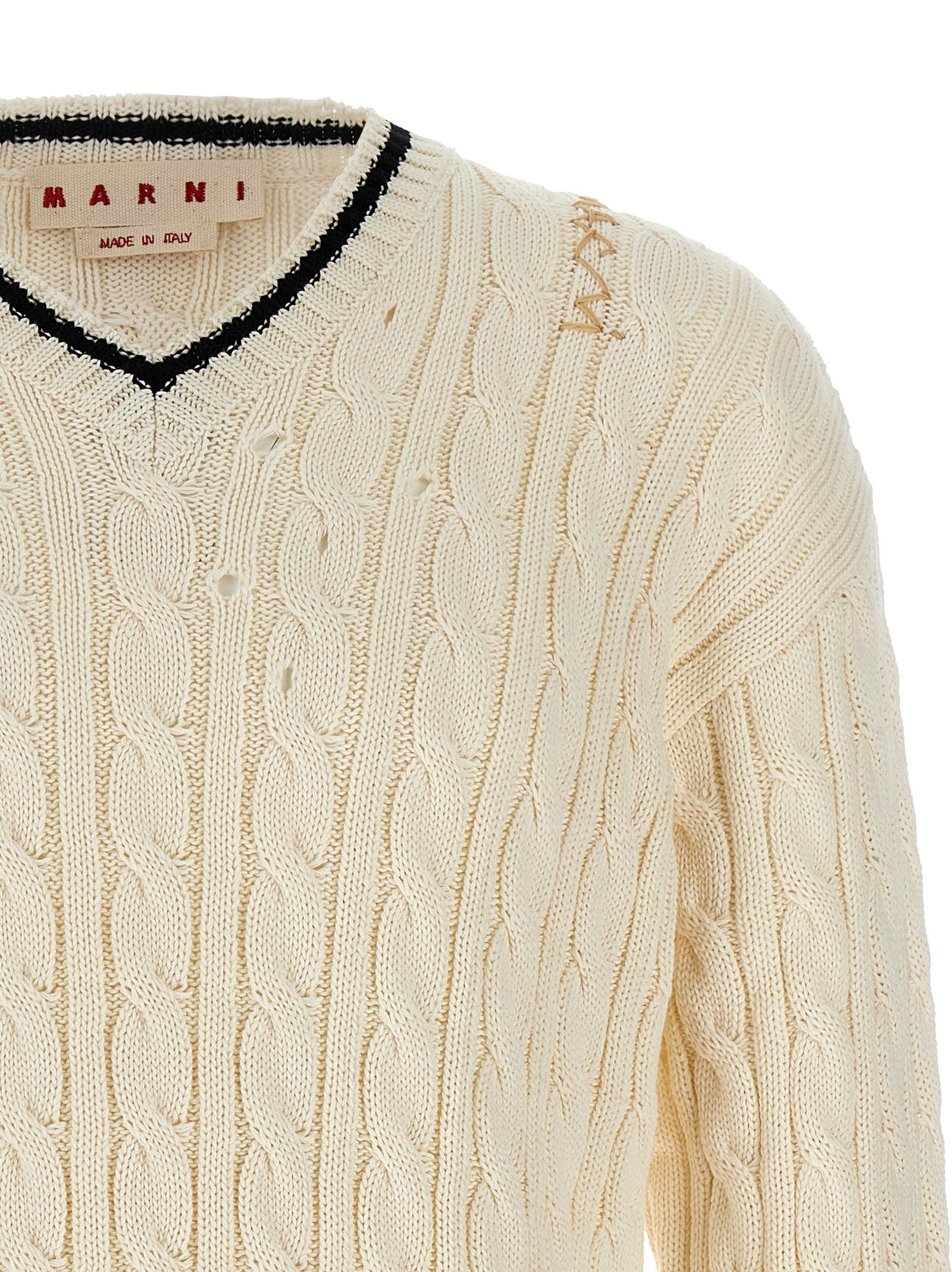 V neckline sweater White Cotton Sweater, Cardigans