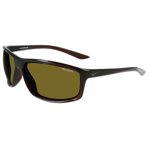 Nike Mens Adrenaline 66 Mm Basalt Brown Sunglasses Cw4680-264-66 One Color