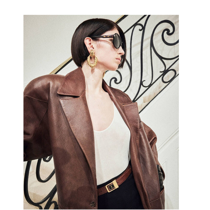 SL 609 CAROLYN 002 Marrone Acetate Occhiali Sole