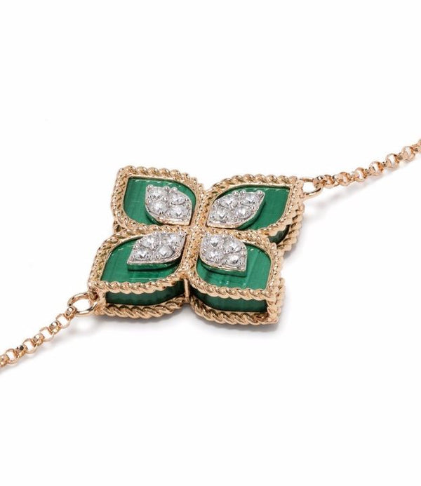 Roberto Coin 18kt Rose Gold bracelet in green