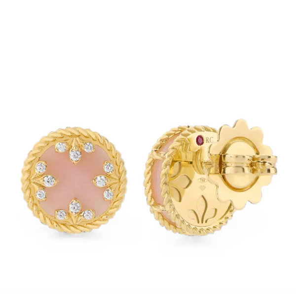 Roberto Coin 18kt Yellow Gold earrings in pink