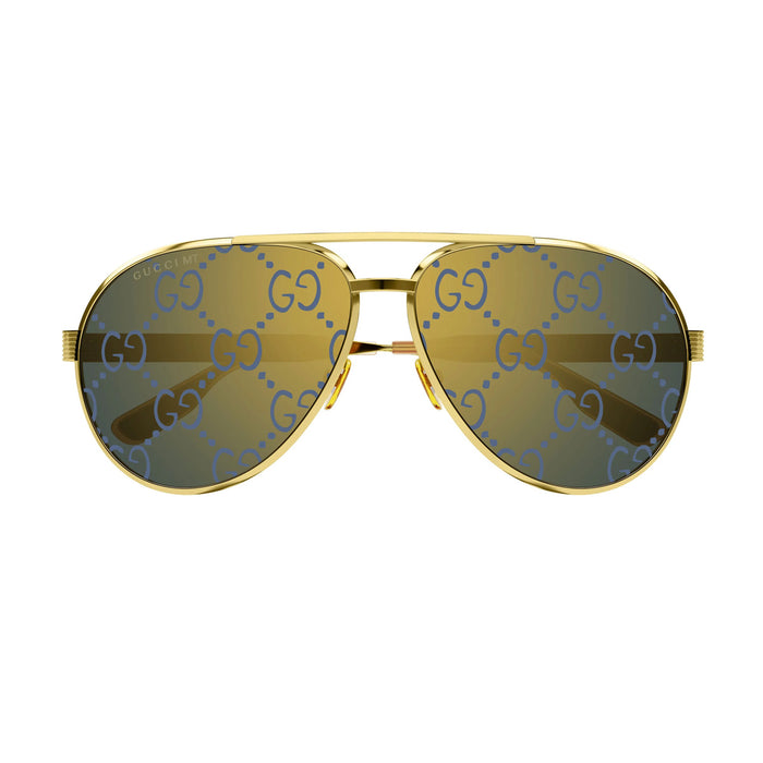 Gucci GG1513S Linea Lettering 005 Oro Metal Occhiali Sole