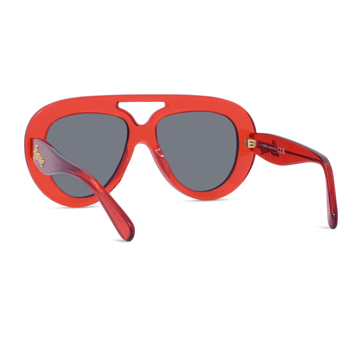 Loewe LW40144U Curvy 66A Rosso Lucido Acetate Occhiali Da Sole