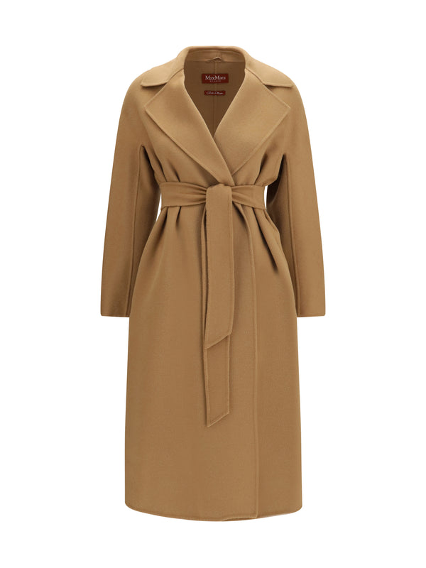 Long Robe Coat Wool, Cashmere And Silk Cammello