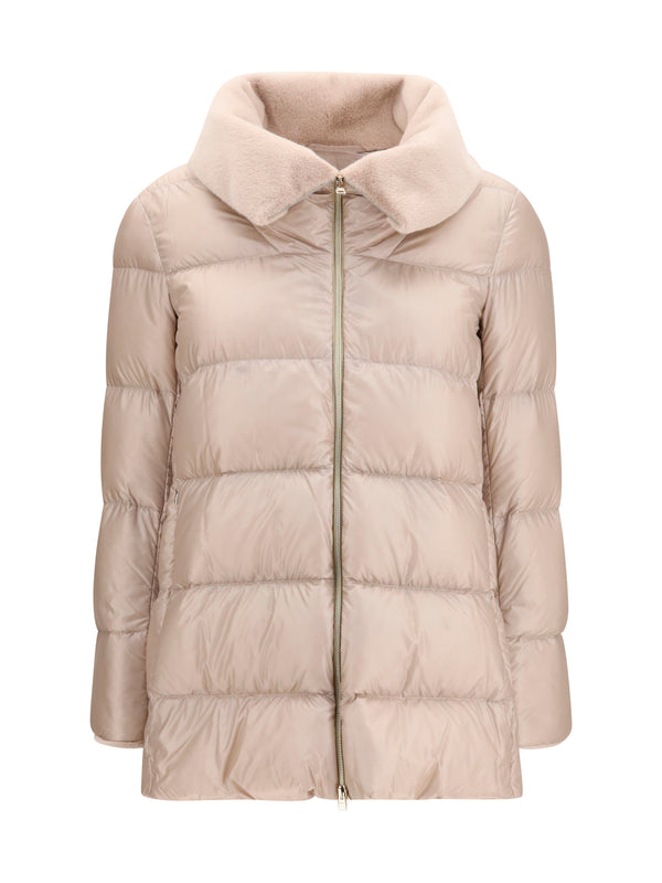 Herno Inner: 100% goose down; Outer: 100% polyamide down jacket in beige