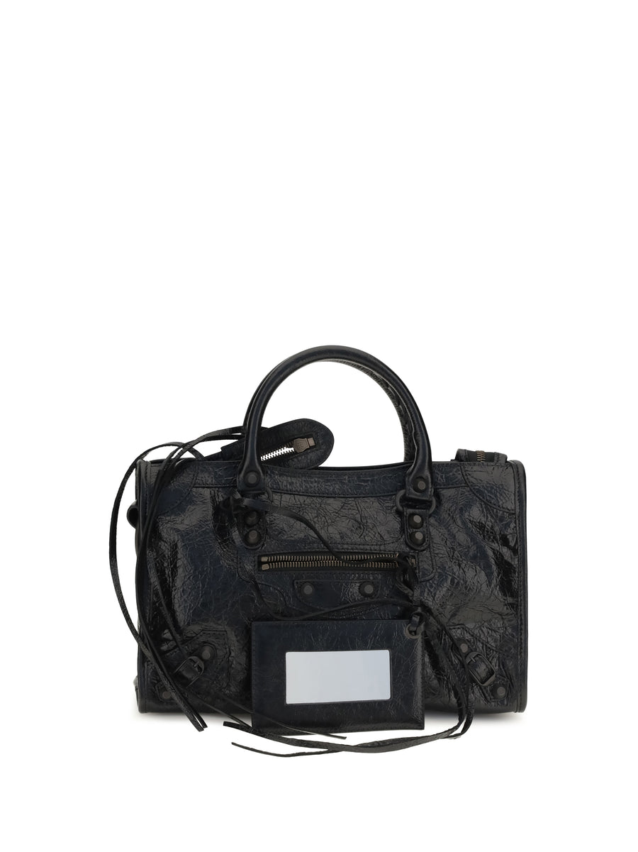 Small Le City Handbag Black Lamb Ovis Aries Handbags