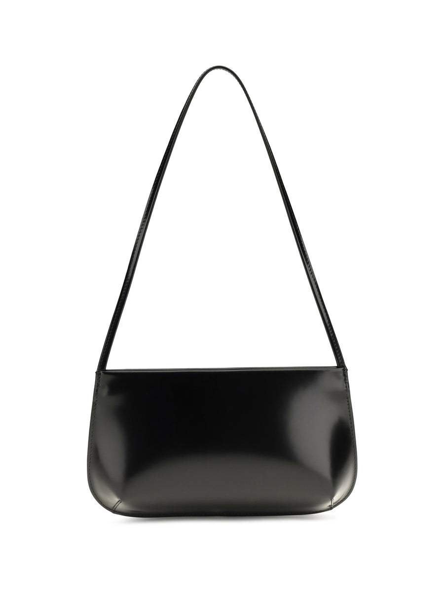 Bra Brushed Leather Shoulder Bag Noir Calf Bos Taurus