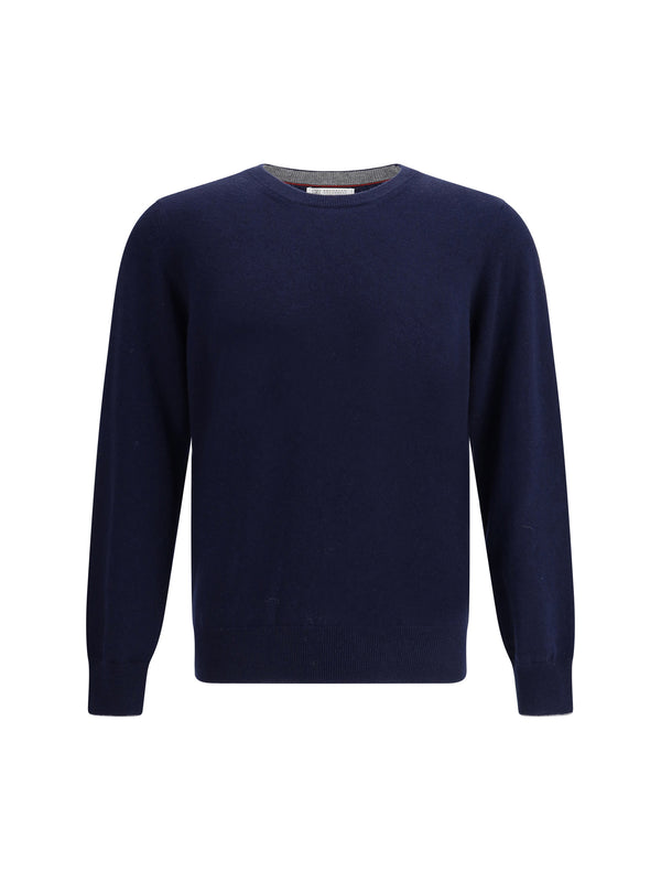 Brunello Cucinelli 100% Cashmere sweater in navy