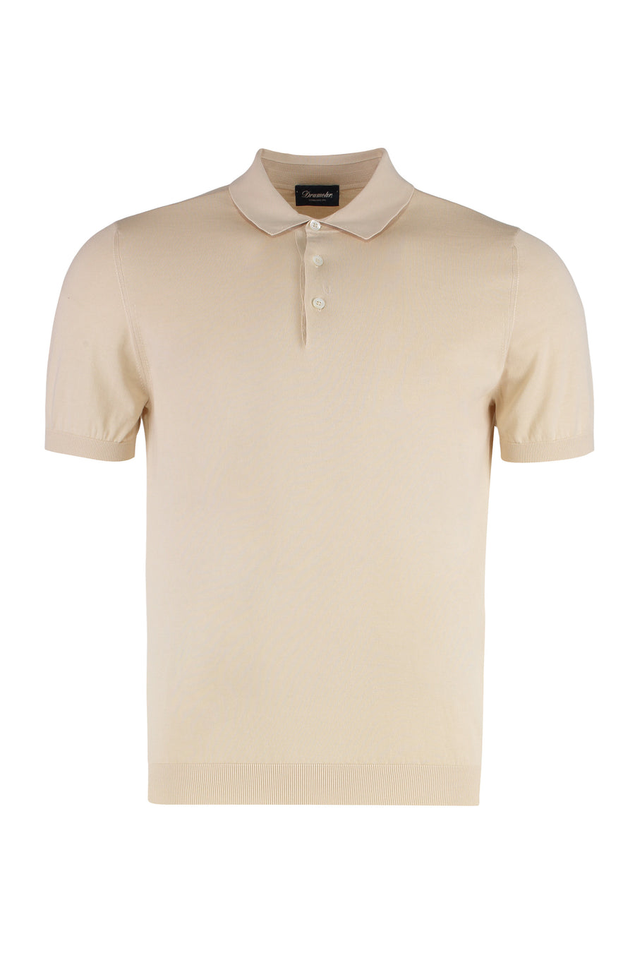 Cotton-Knit Polo Shirt White