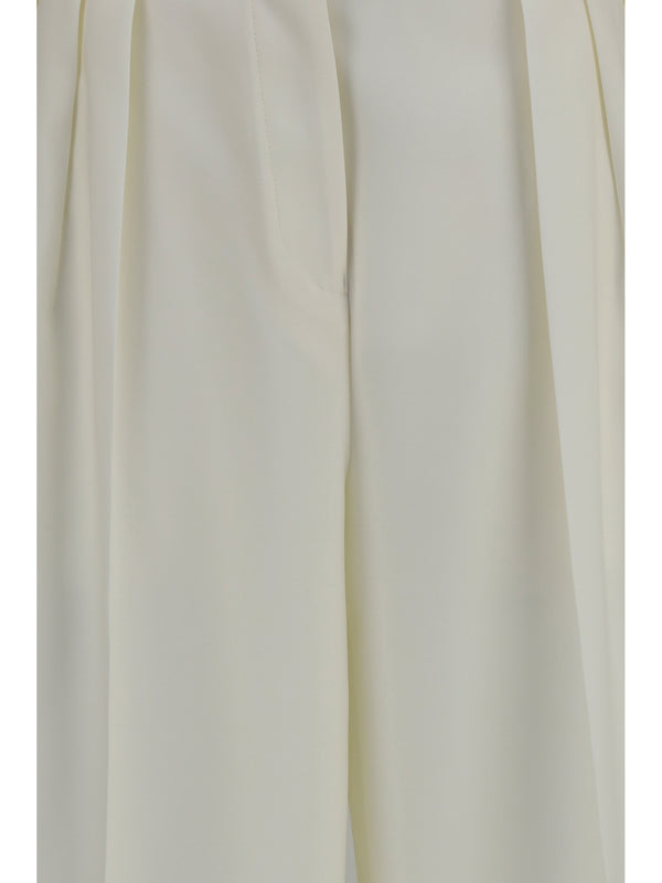 Pants Alexandra White Merino Wool Trousers