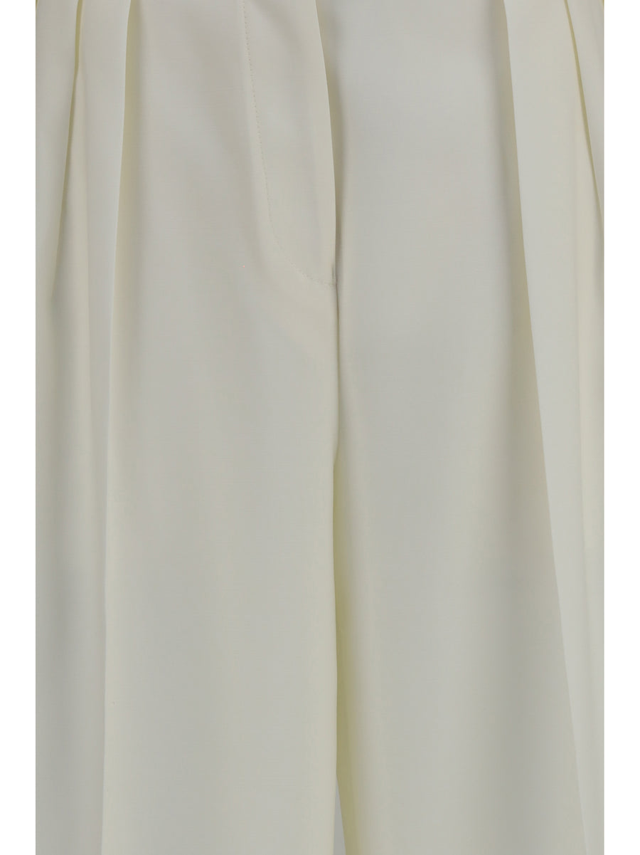 Pants Alexandra White Merino Wool Trousers