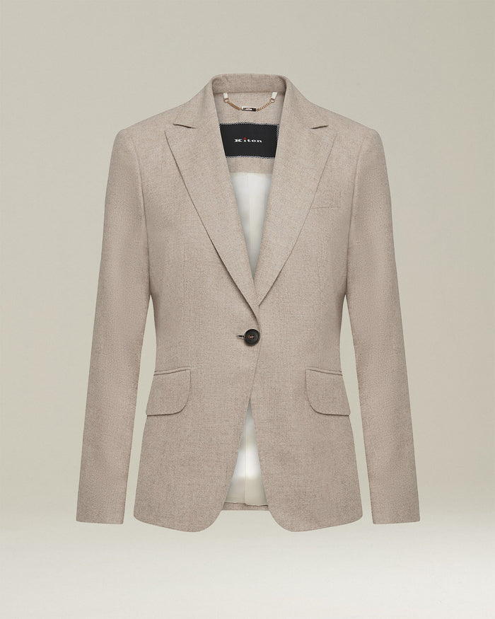 JACKET CASHMERE Beige Lining Silk