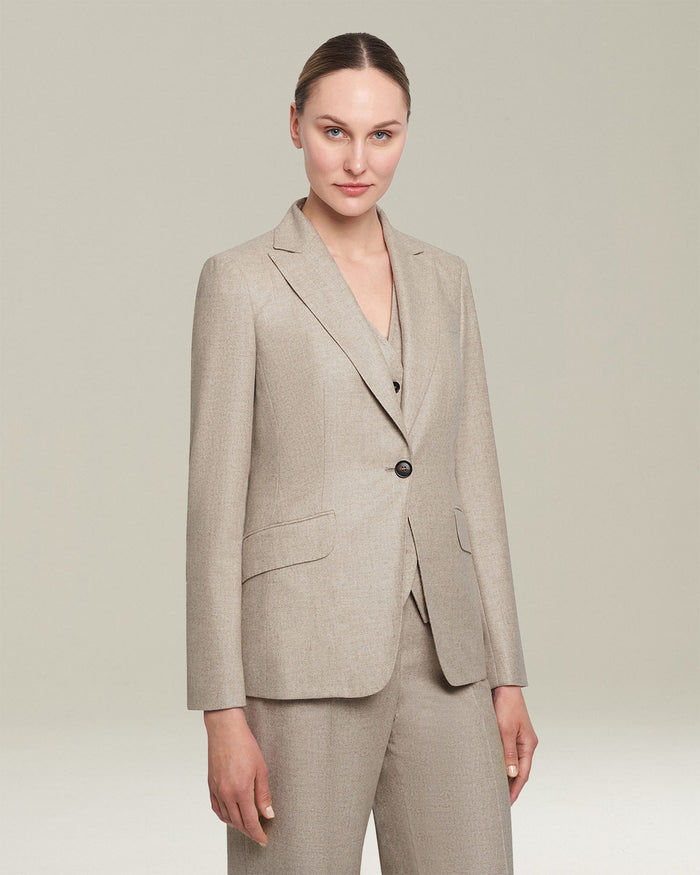 JACKET CASHMERE Beige Lining Silk