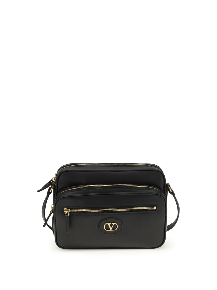 Valentino Garavani 100% Calf Leather Bos Taurus shoulder bag in black