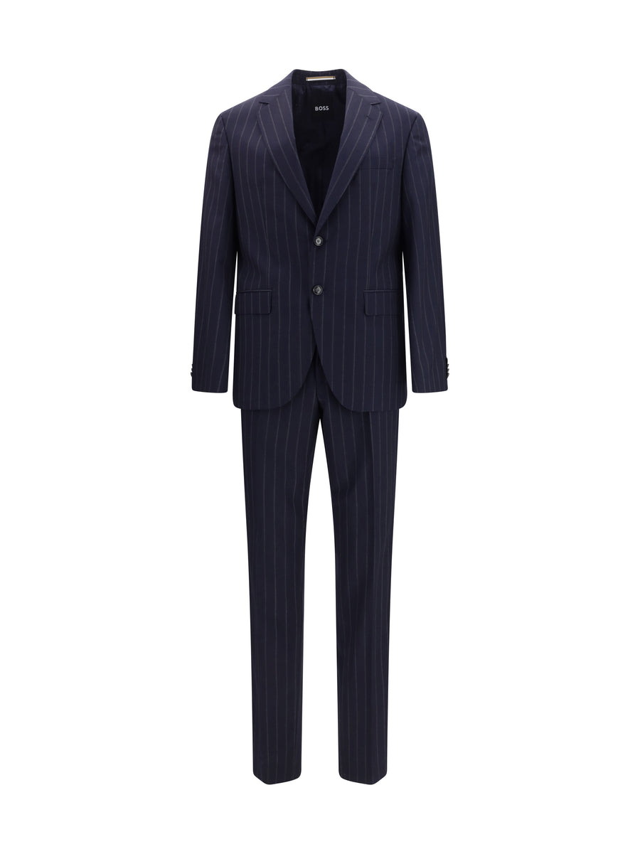 Hugo Boss Black 100% Merino Wool suit in navy