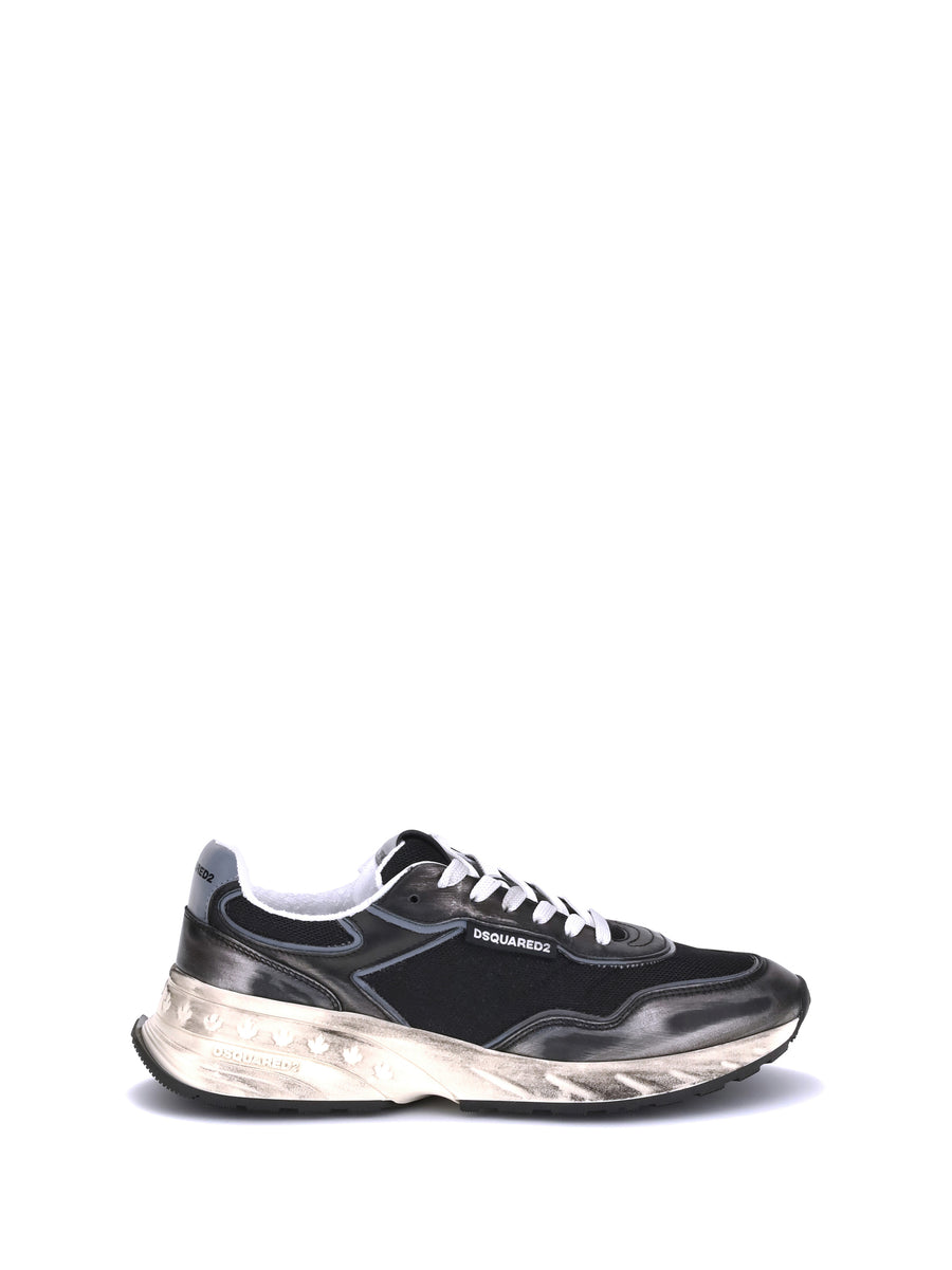 Dsquared2 Upper: 50% calf leather sneakers in black