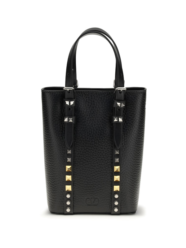 Valentino Garavani 100% calf leather (Bos Taurus) bucket bag in black