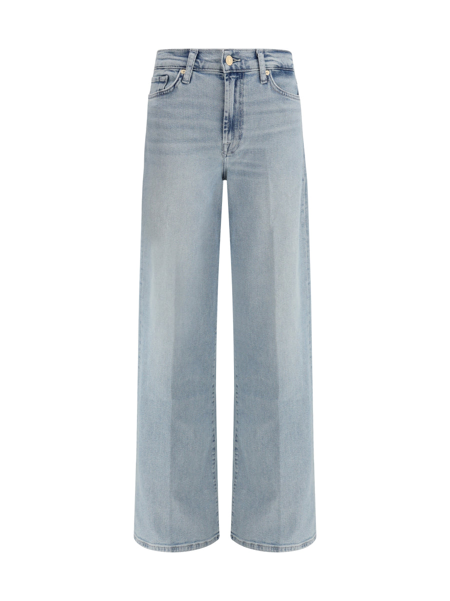 Lotta Wide-Leg Jeans Frozen Cotton; Elastane