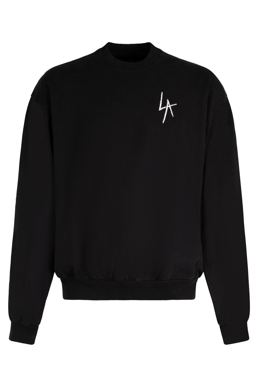 Black Cotton Crew-Neck Sweatshirt Sweatshirts