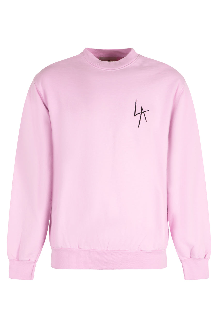 Crew-Neck Cotton Sweatshirt Pink Sweatshirts