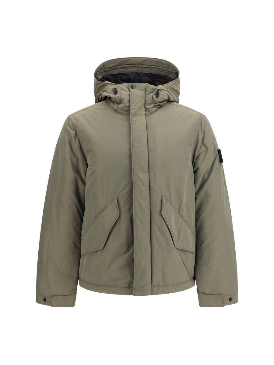 Stone Island Inner: 100% Polyester; Outer: 52% Polyester jacket in green
