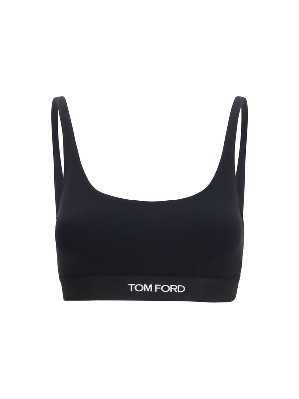 Sports Bra Black Modal; Elastane Underwear