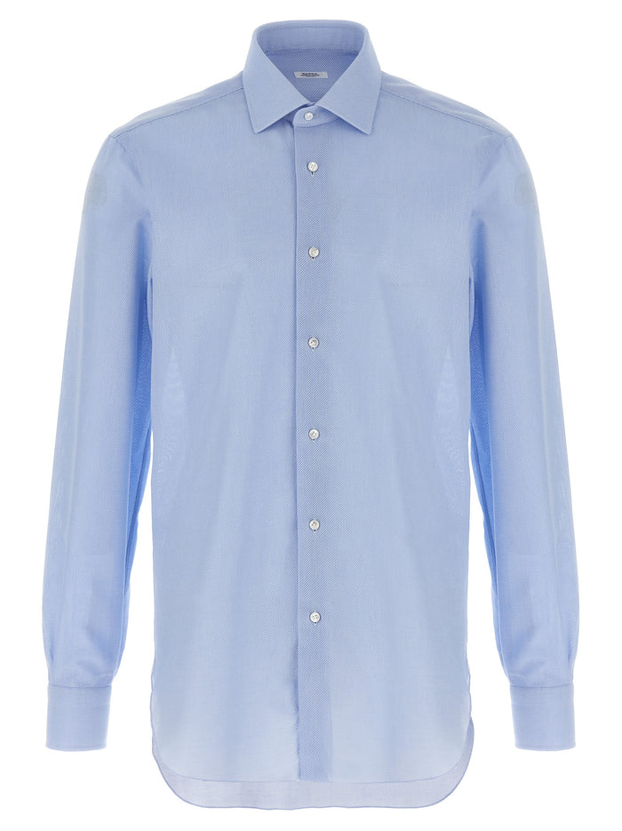 Honeycomb shirt Light Blue Cotton Shirt, Blouse