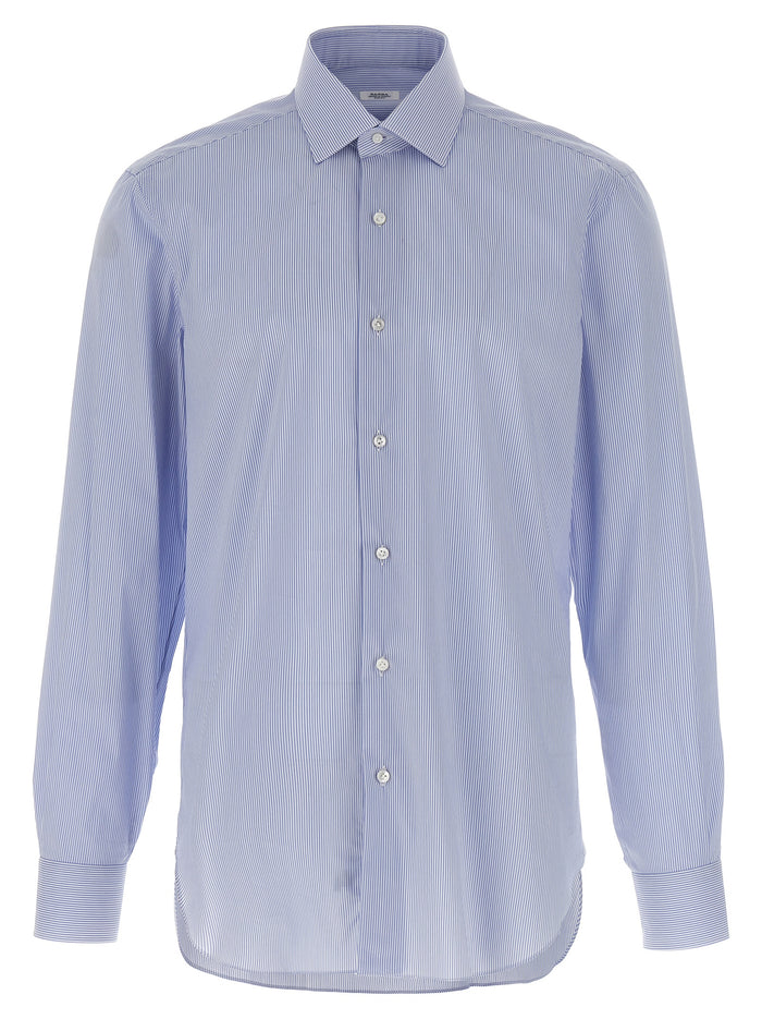 Striped shirt Light Blue Cotton Shirt, Blouse