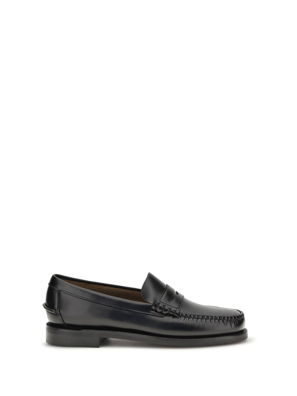 Sebago Upper: 100% calf leather; Sole: 80% calf leather loafer in black