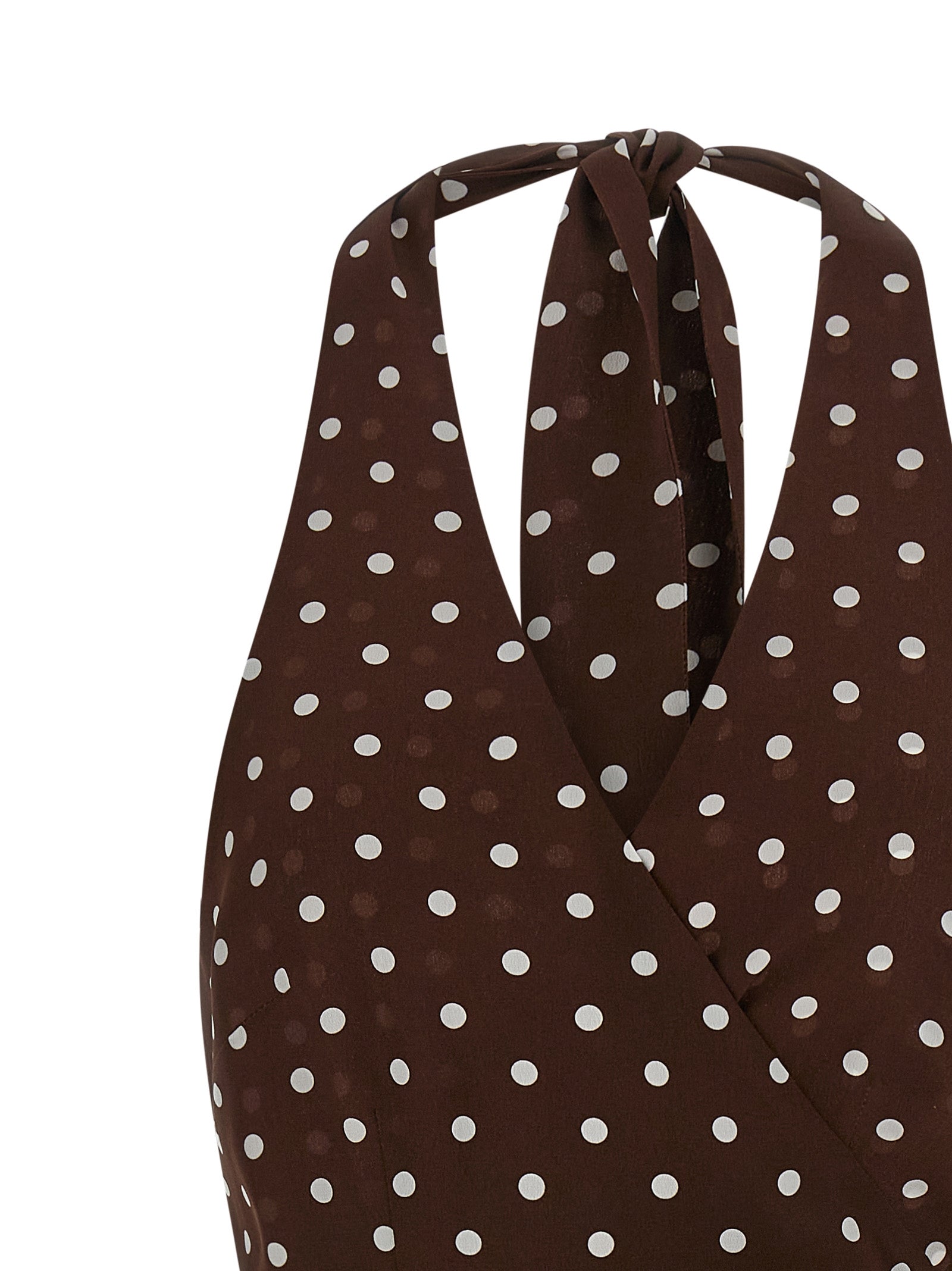 Sbillo Top Brown Silk Tops