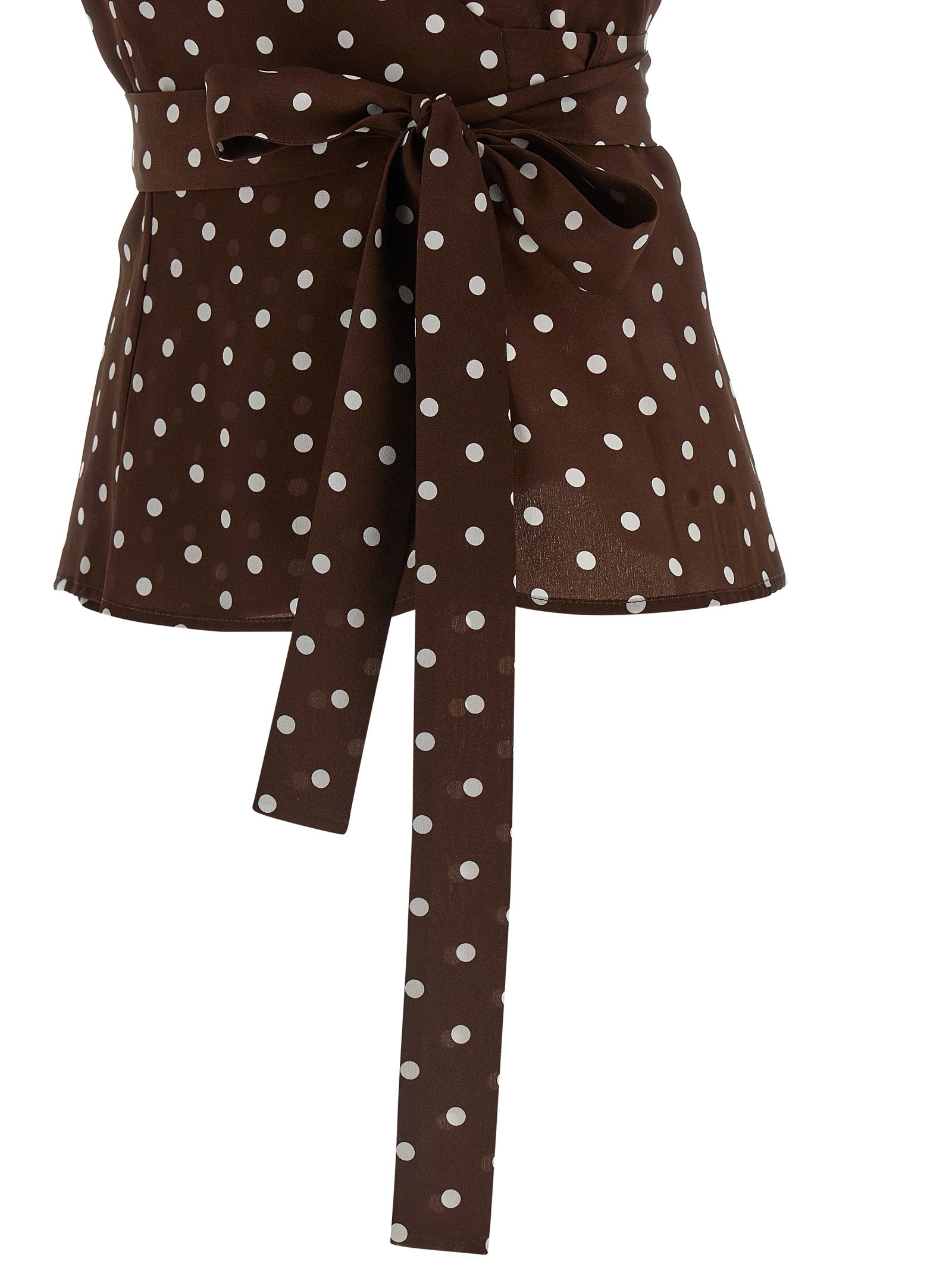 Sbillo Top Brown Silk Tops