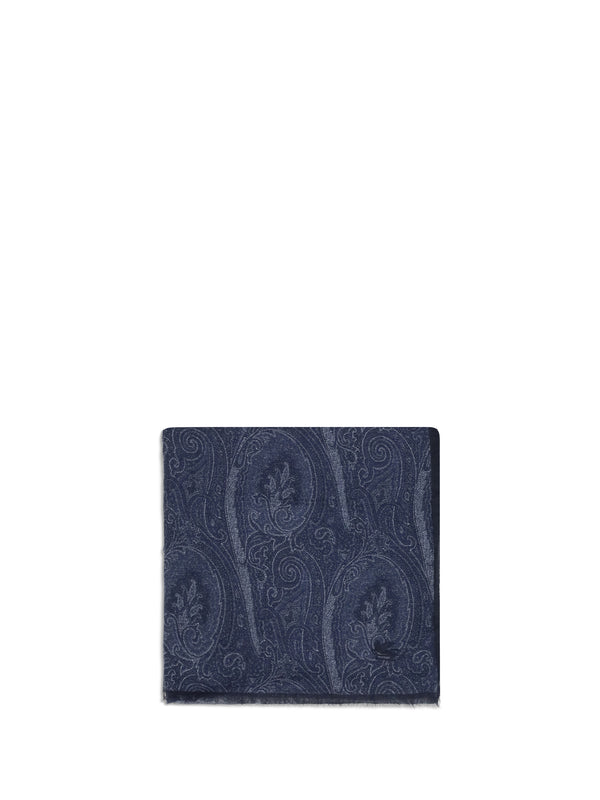 Etro 90% Modal; 10% Cashmere/Capra Hircus scarf in navy