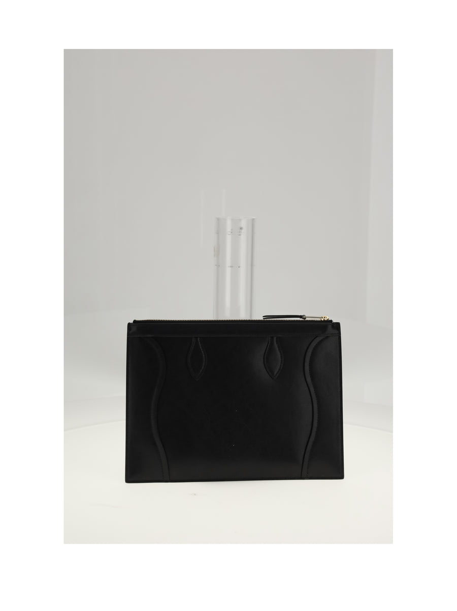 Medium Pouch Black Calf Leather Wallets & Purses