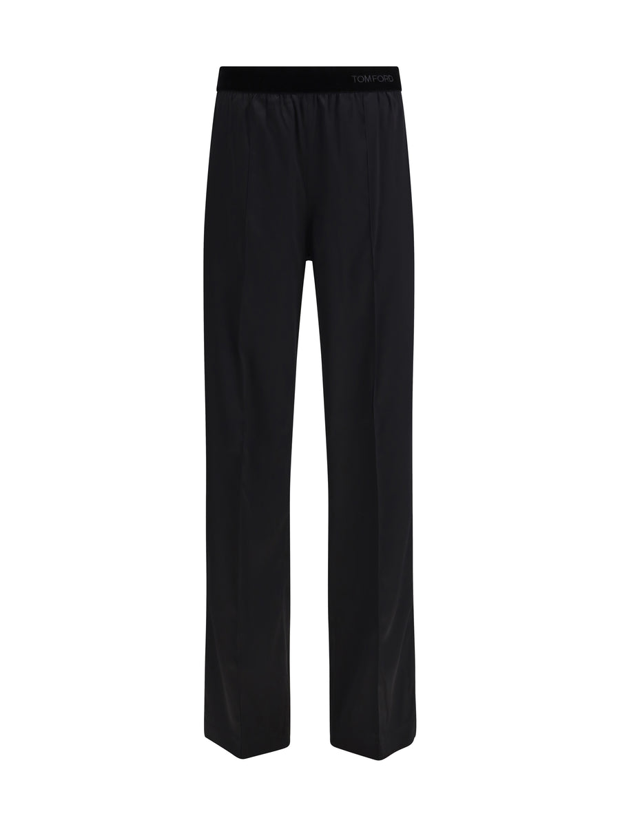 Tom Ford 94% Silk; 6% Elastane trousers in black