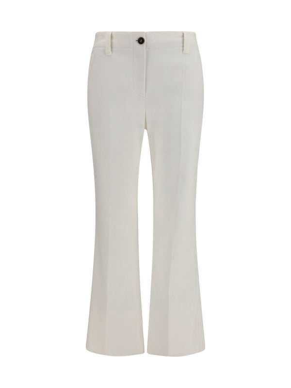Brunello Cucinelli 97% Cotton; 3% Elastane trousers in white