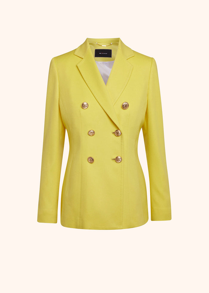 JACKET CASHMERE Yellow Lining Silk