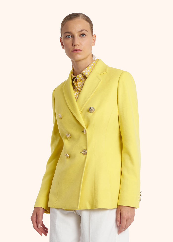 JACKET CASHMERE Yellow Lining Silk
