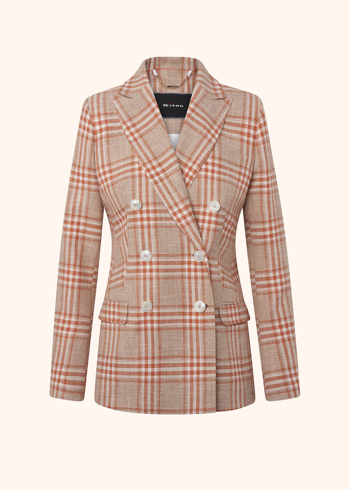 JACKET VIRGIN WOOL Orange Lining Silk